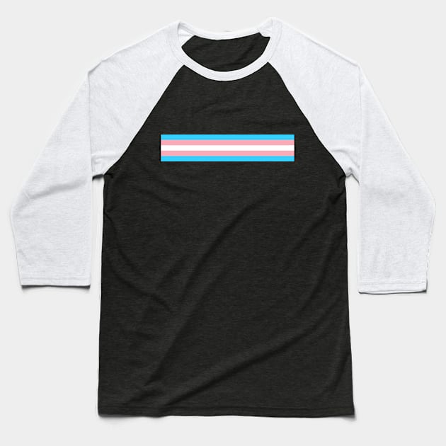 Transgender Pride Flag: Retro Horizontal Stripes Baseball T-Shirt by BadassCreations